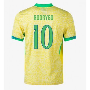 Brasilia Rodrygo Goes #10 Jalkapallovaatteet Kotipaita Copa America 2024 Lyhythihainen